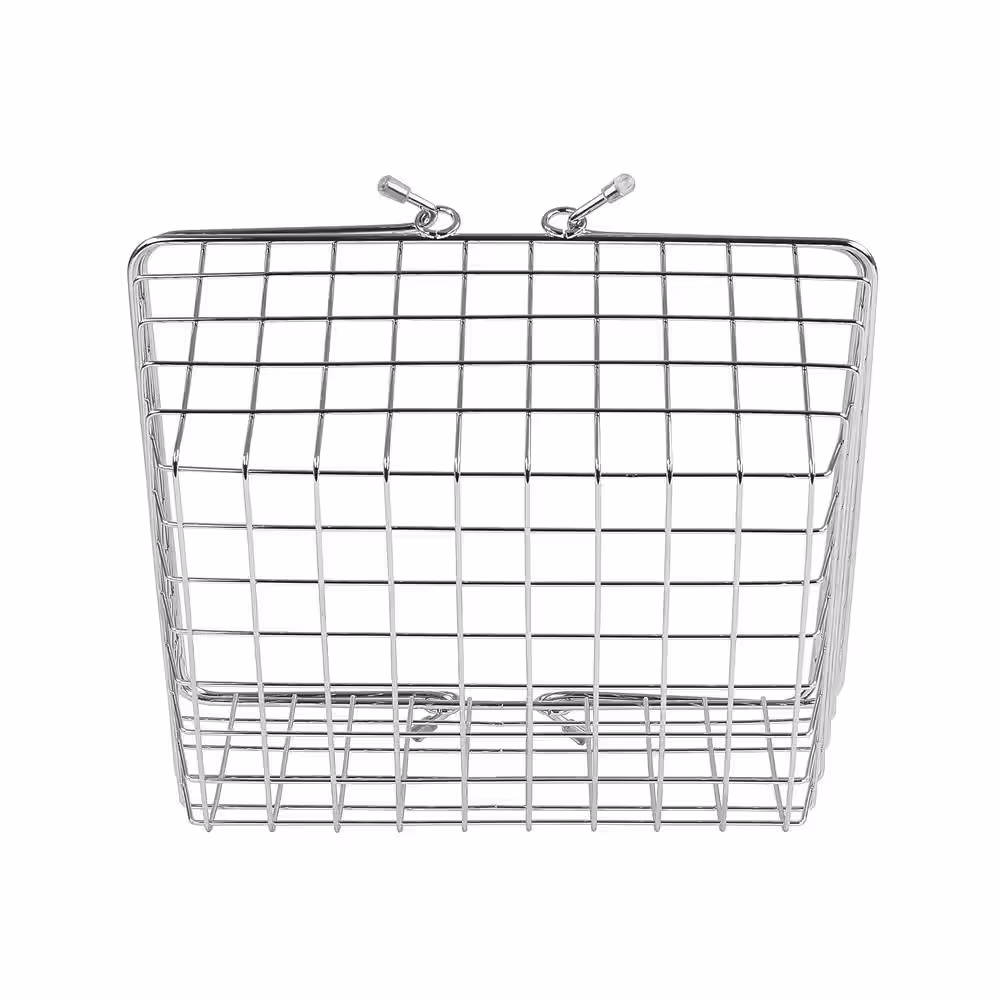 Spectrum 11 in. H x 4.75 in. W Chrome Steel 1-Drawer Wide Mesh Wire Basket