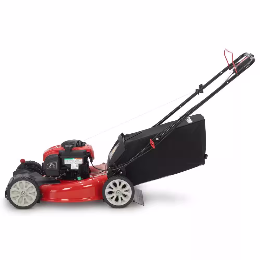 Troy-Bilt 21 in. 140 cc Briggs and Stratton Gas Engine Self Propelled Lawn Mower with Rear Bag and Mulching Kit Included