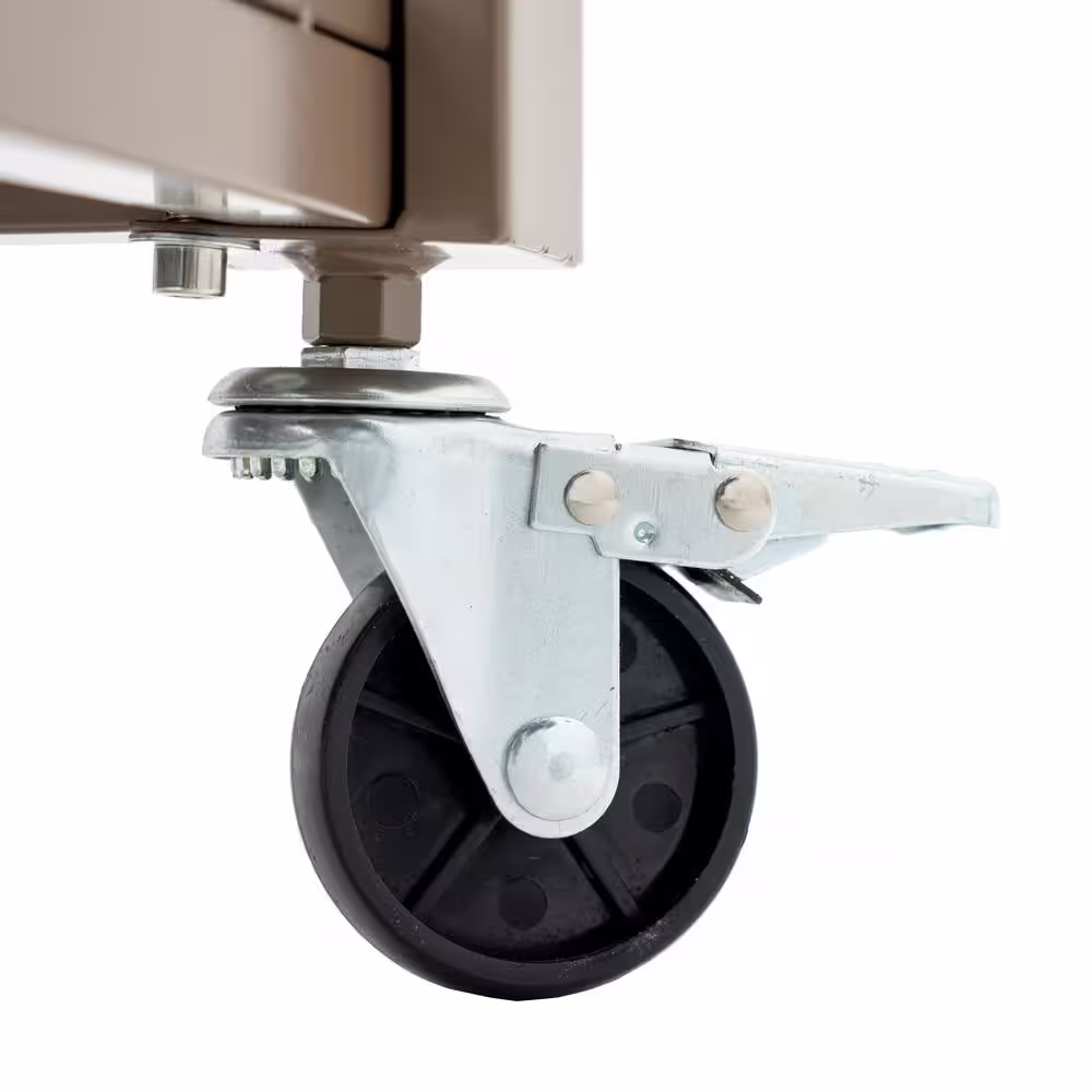 PERMASTEEL 80 qt. Taupe Antique Furniture Style Rolling Patio Cooler