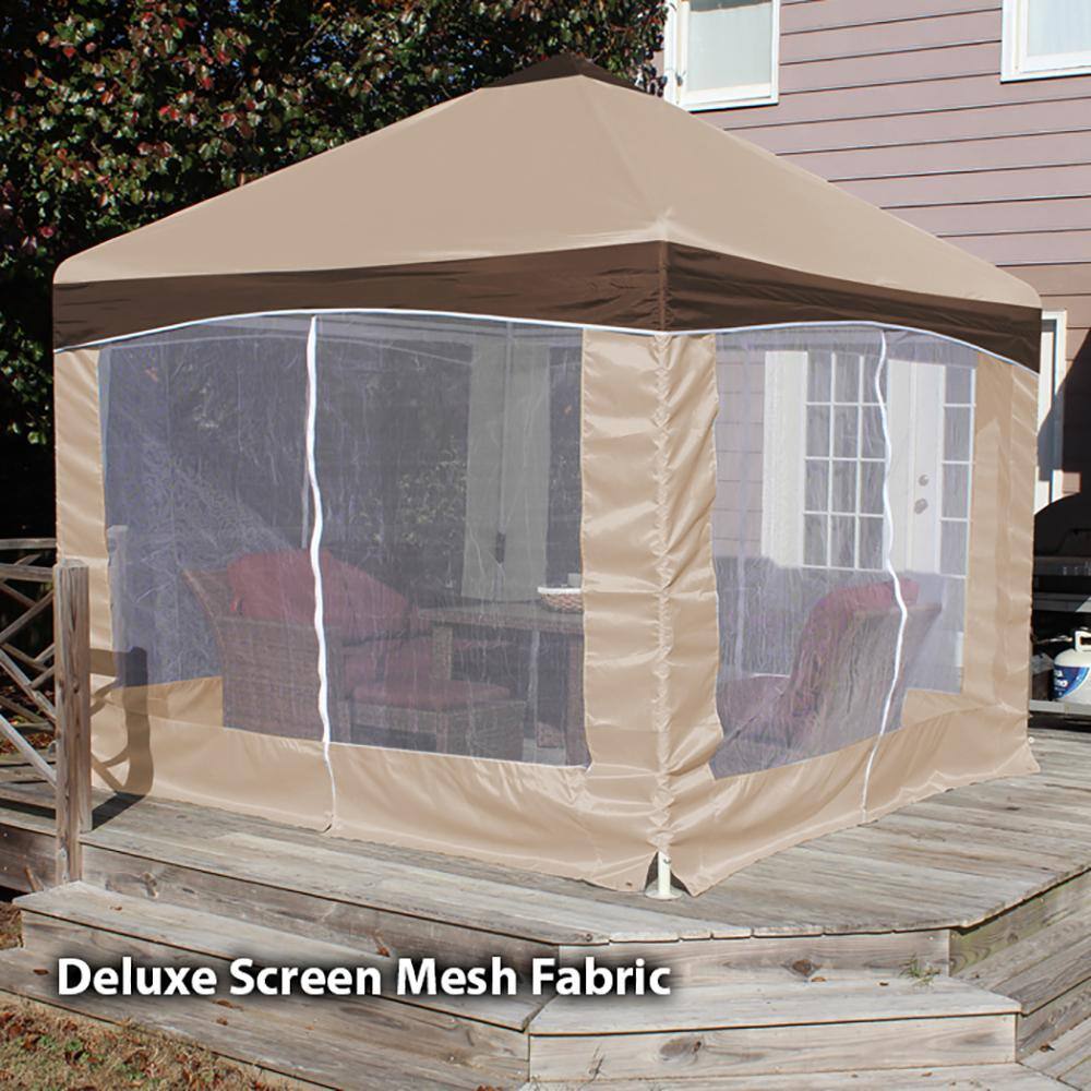 King Canopy 13 ft. x 13 ft. Caramel Creme Garden Party Cover and Screens Only