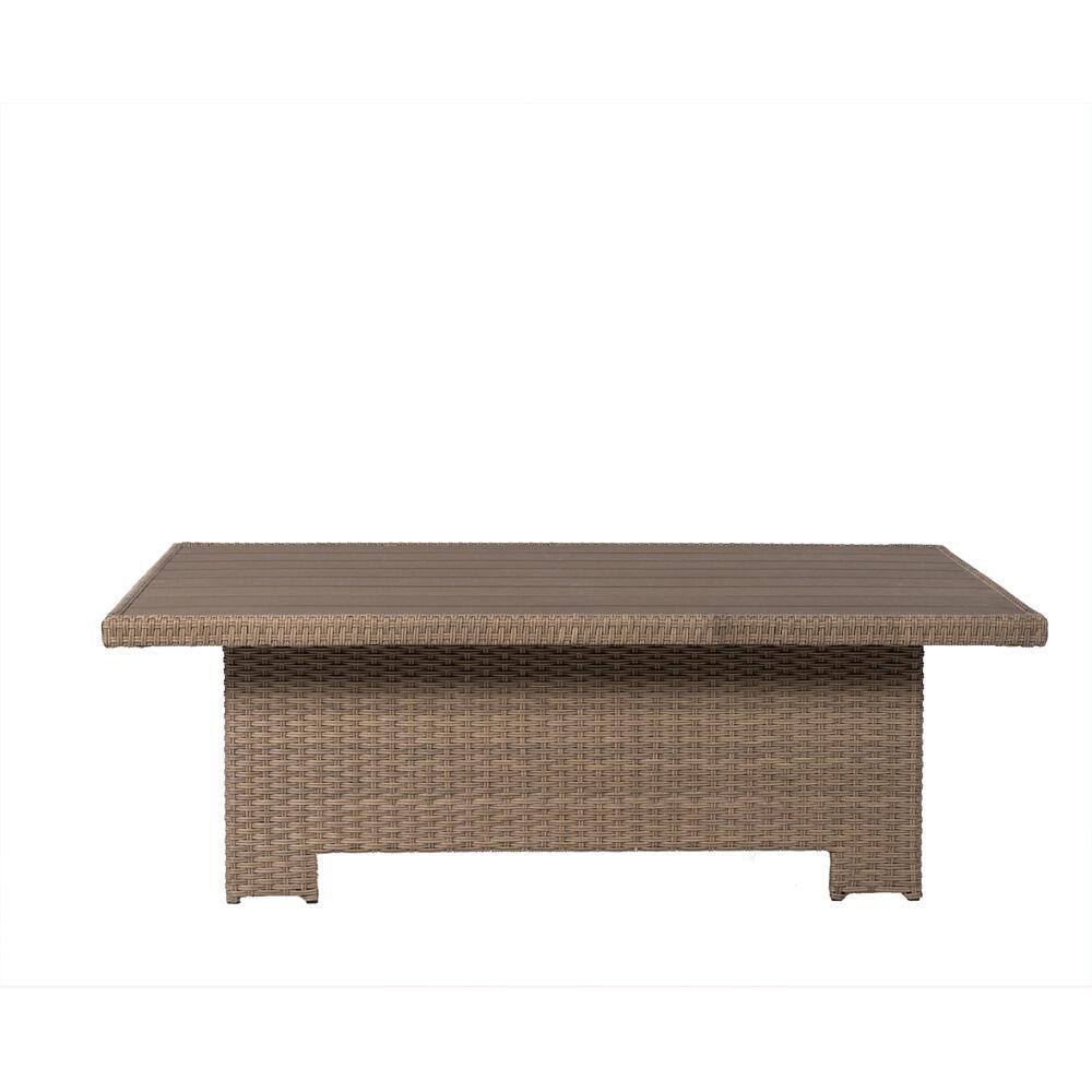 MOD Aiden 4-Piece Alunimum Patio Conversation Set with Light Grey Cushions and Adjustable Coffee Table