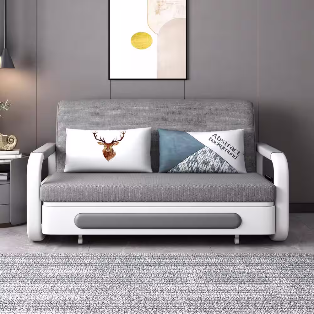 THE RIGHT PATH 62.2 in Rolled Arm Sofa Bed