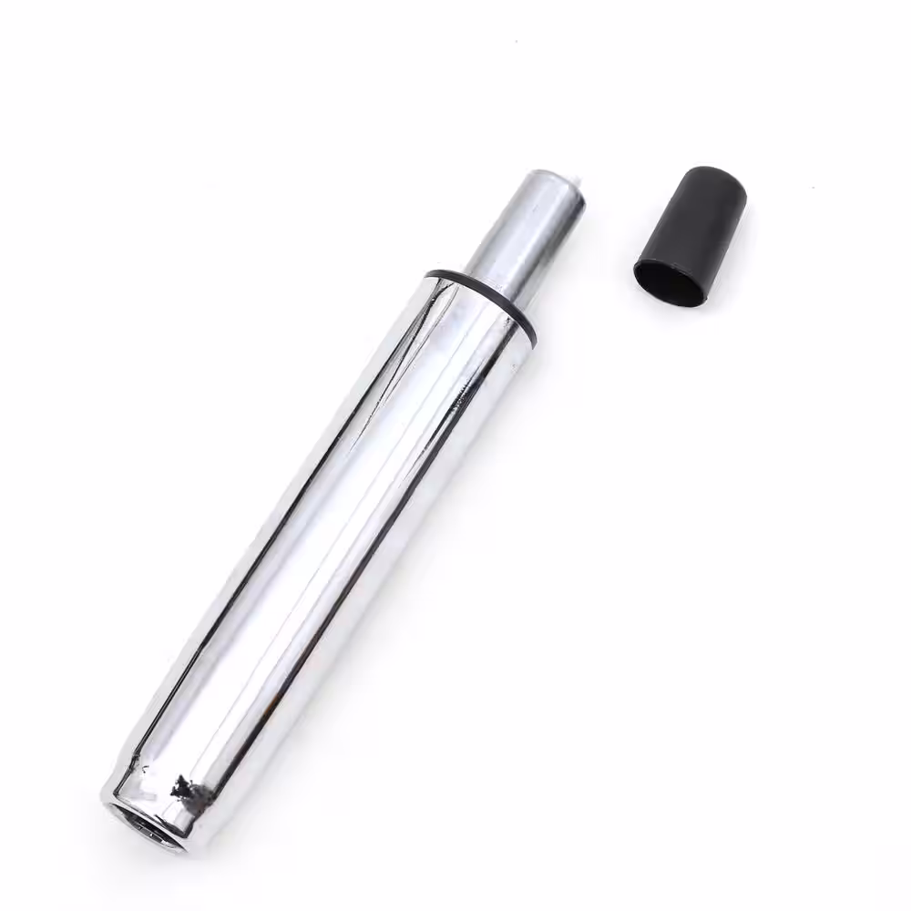 None 34 in. Height Black PU Leather Seat Adjustable Salon Stool with Back Office Rolling Chair