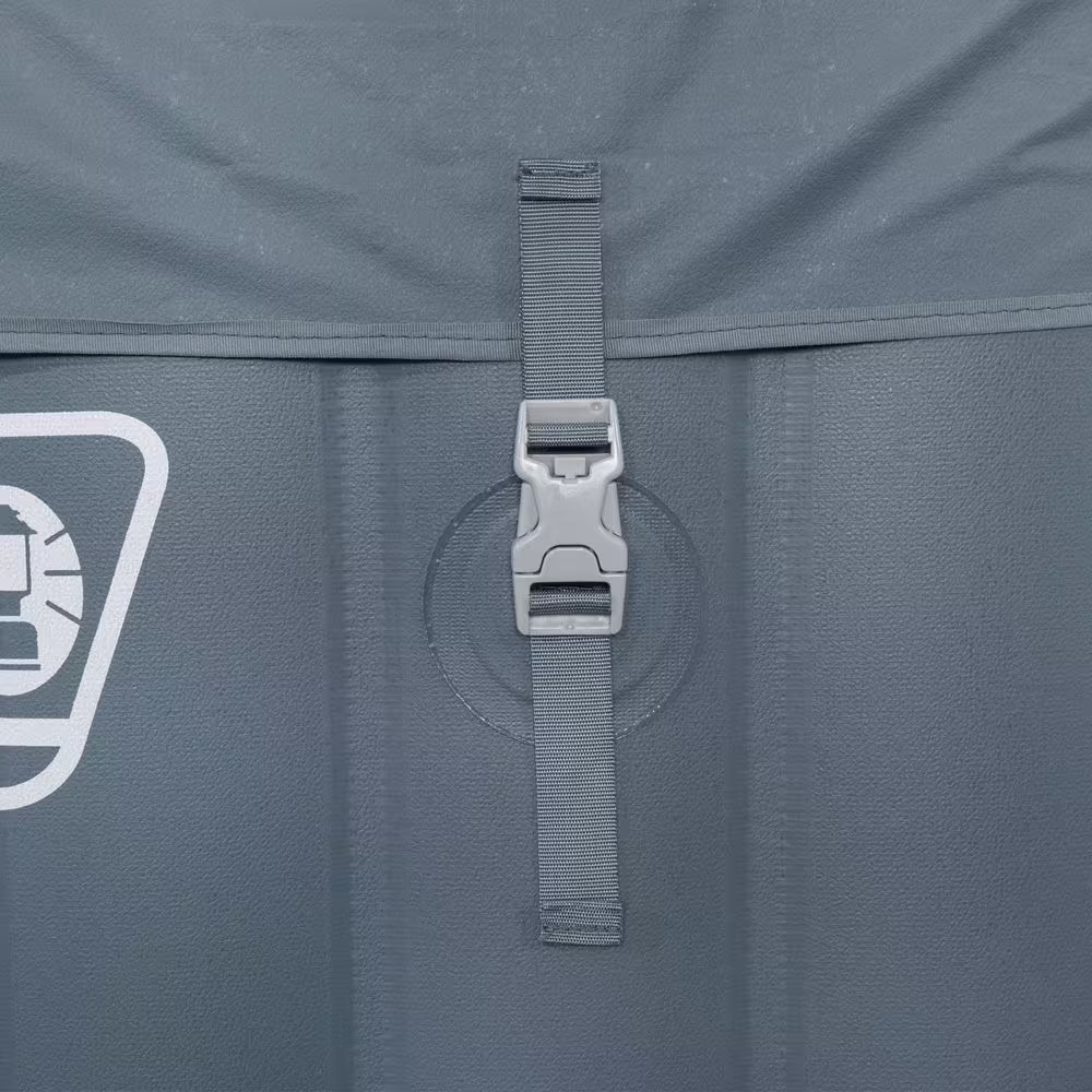 Coleman SaluSpa 6-Person 114 AirJets Inflatable Squared Hot Tub Spa, Grey