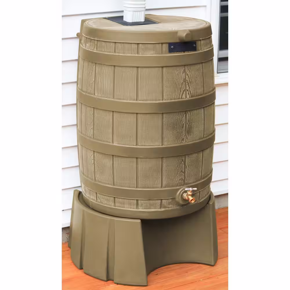 Good Ideas 50 Gal. Khaki Rain Barrel Stand