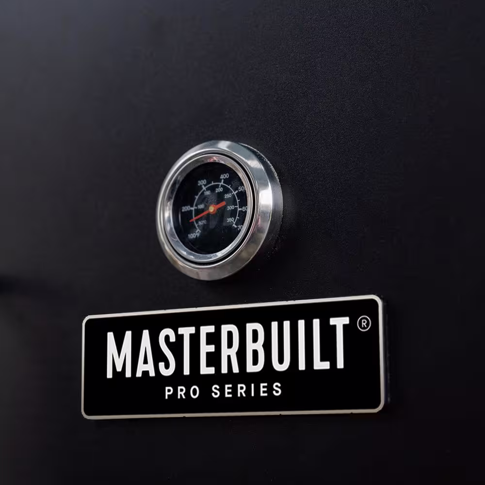Masterbuilt Pro Series Dual Fuel Propane and Charcoal Smoker in Black Plus Cover Bundle
