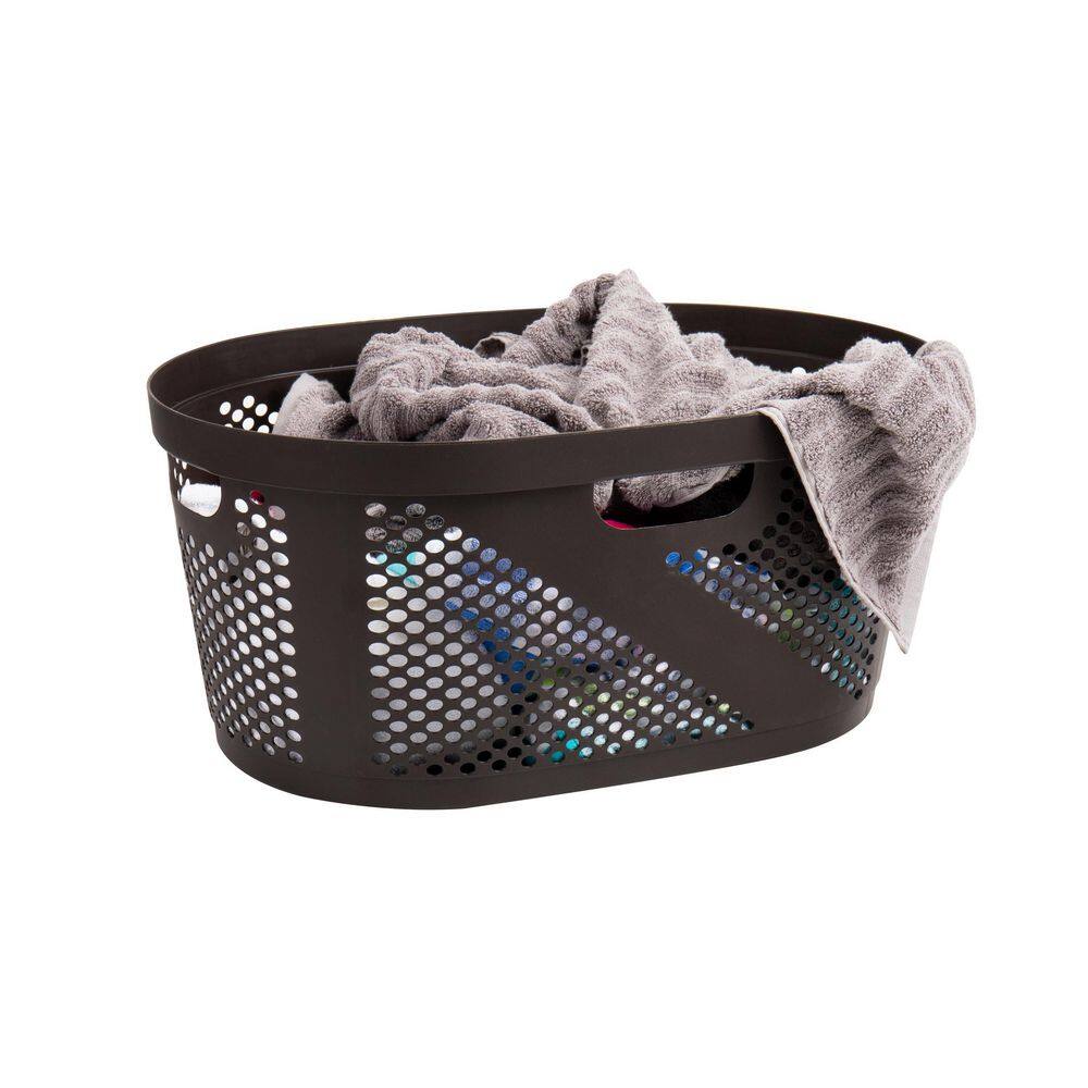 Mind Reader Basket Collection, Laundry Basket, 40 Liter (10kg/22lbs) Capacity, Cut Out Handles, Set of 2, Brown