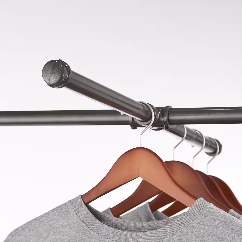 Econoco Gray Metal Clothes Rack 21 in. W x 72 in. H