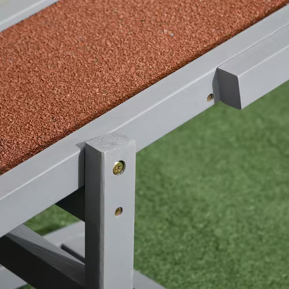 PawHut 71 in. W x 12 in. D x 12 in. H, Wooden Dog Agility SeeSaw for Training and Exercise, Gray