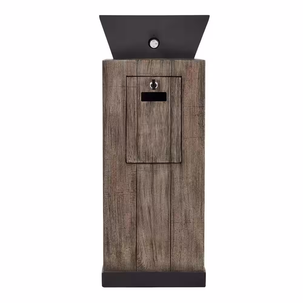 Hampton Bay 29 in. W x 11.8 in. H Square Faux Wood Finish Fire Column