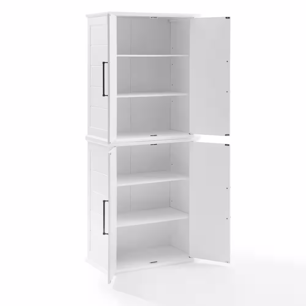 CROSLEY FURNITURE Bartlett White Tall Food Pantry