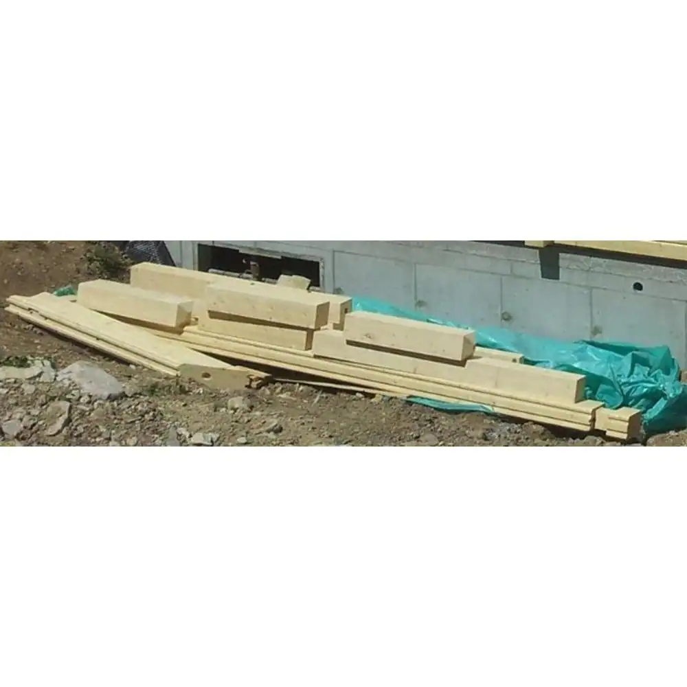 Hud-1 EZ Buildings Log Garage J2 688 sq. ft. Log Garage DIY Building Kit