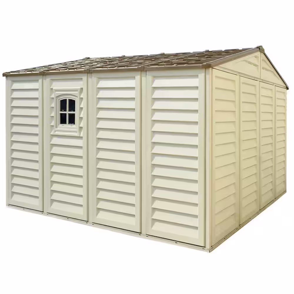 Duramax Building Products WoodBridge Plus 10.5 ft. x 10.5 ft. Vinyl Storage Shed