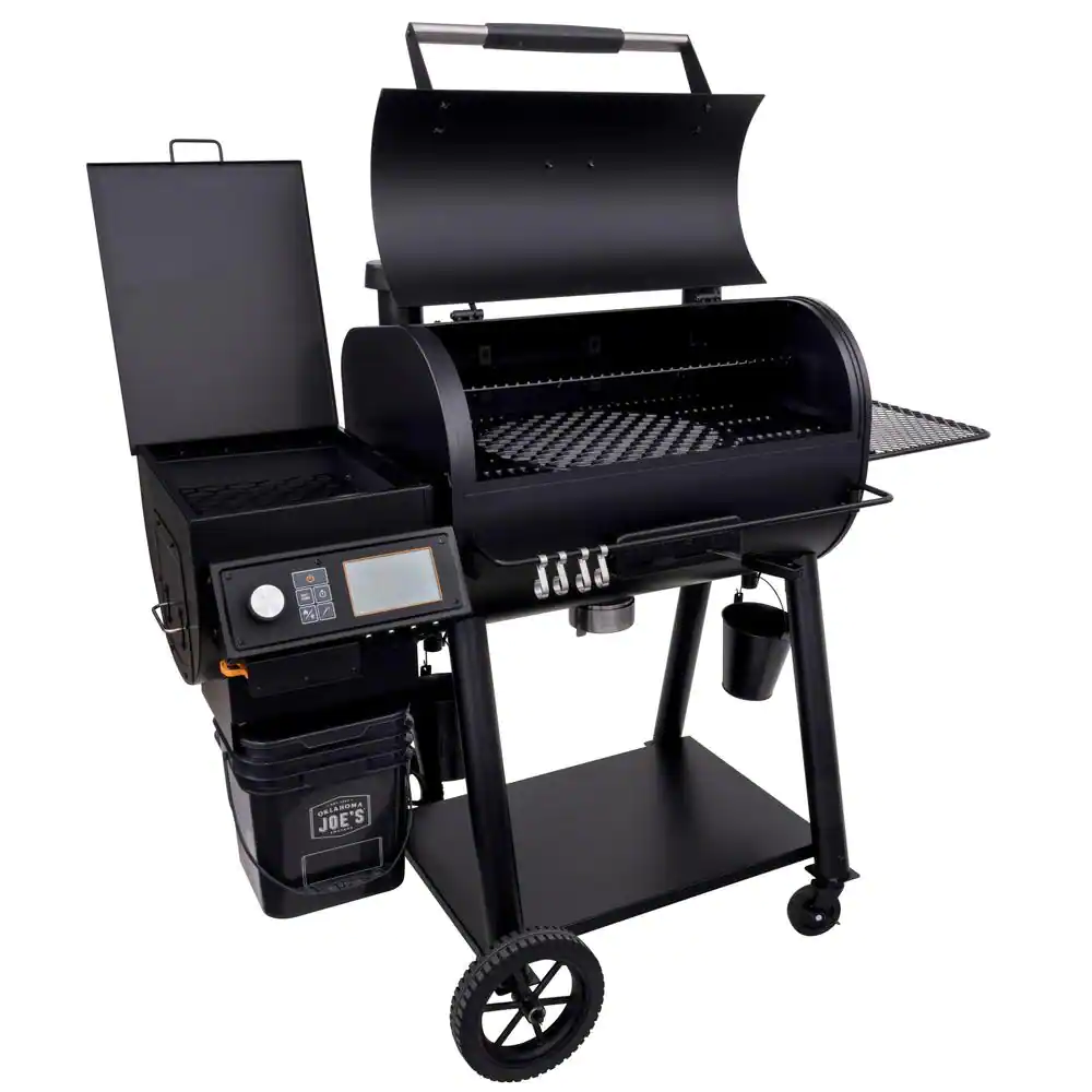 OKLAHOMA JOE'S Rider 900 DLX Pellet Grill and Smoker in Black with 906 sq. in. Cooking Space