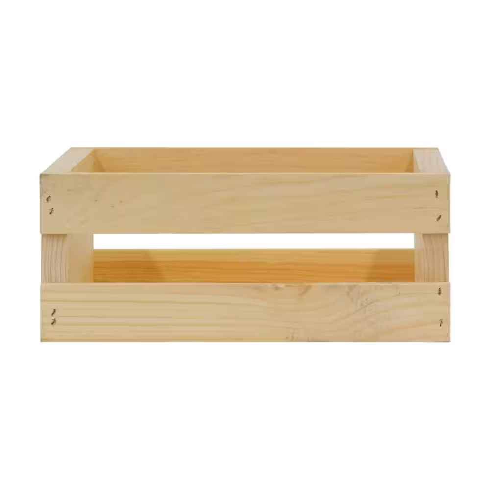 Crates & Pallet 11.75 in. x 9.63 in. x 4.75 in. Small Wood Crate (4- Pack)
