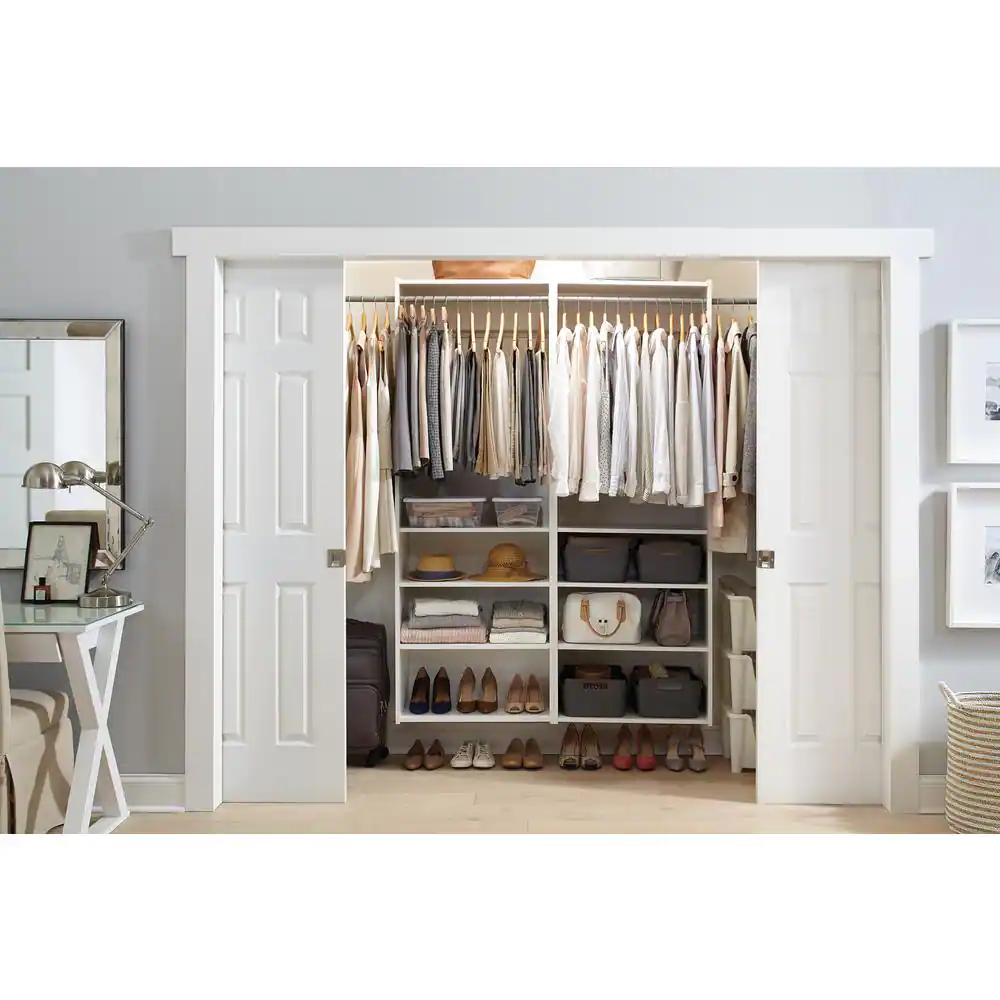 Closet Evolution Select 25 in. W Classic White Wood Closet Tower