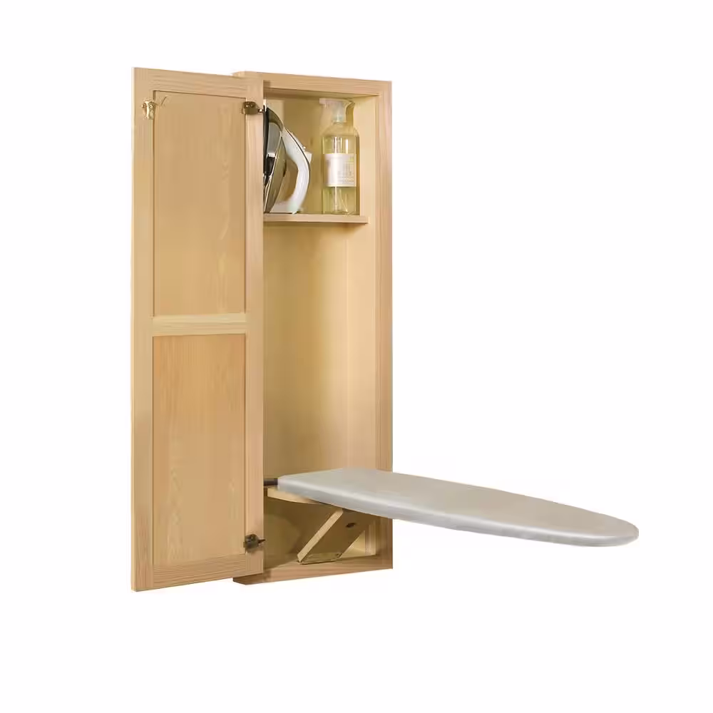 Hide-Away In Wall Ironing Board Oak Shaker Door