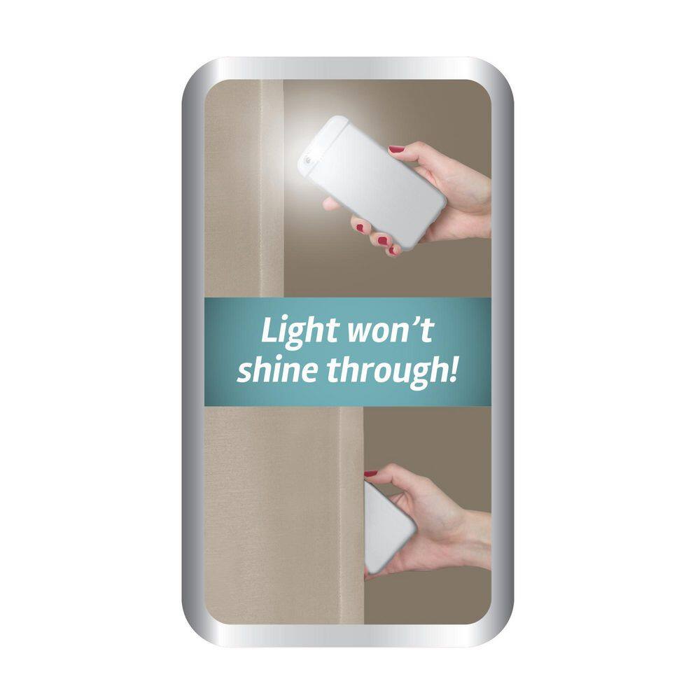 Zenna Home Linen Jacquard Thermal Blackout Curtain - 50 in. W x 84 in. L