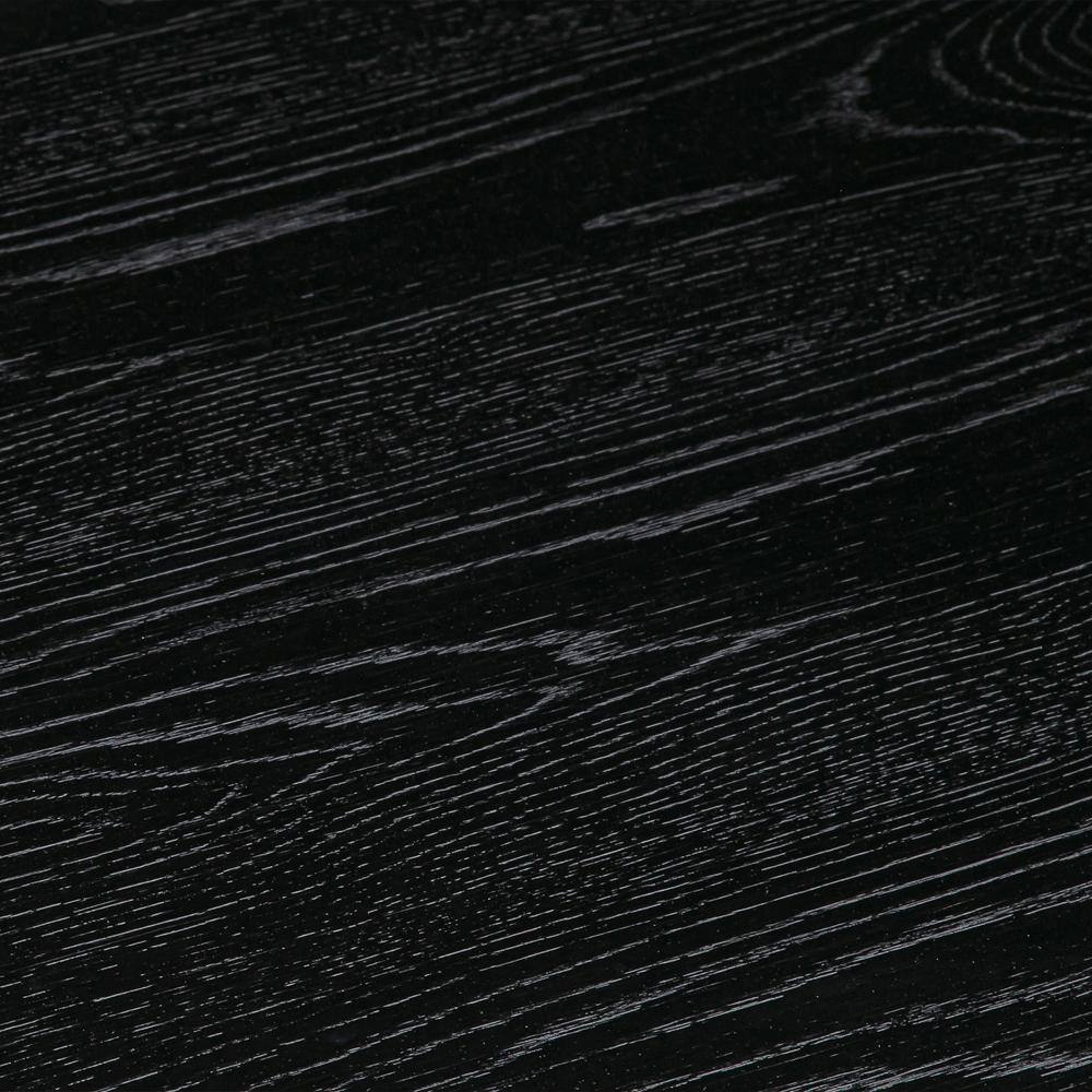 Armen Living Melody 48 in. Black Round Oak Wood Coffee Table