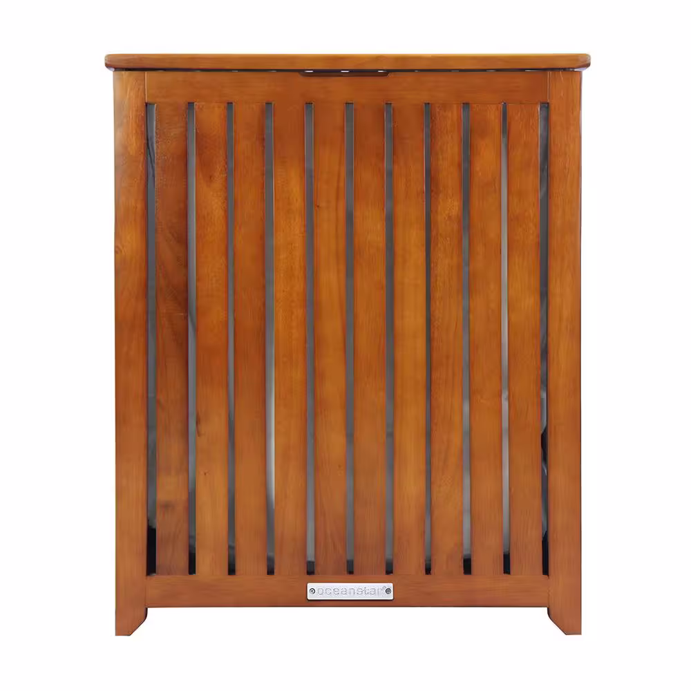 Oceanstar Solid Wood Spa Laundry Hamper