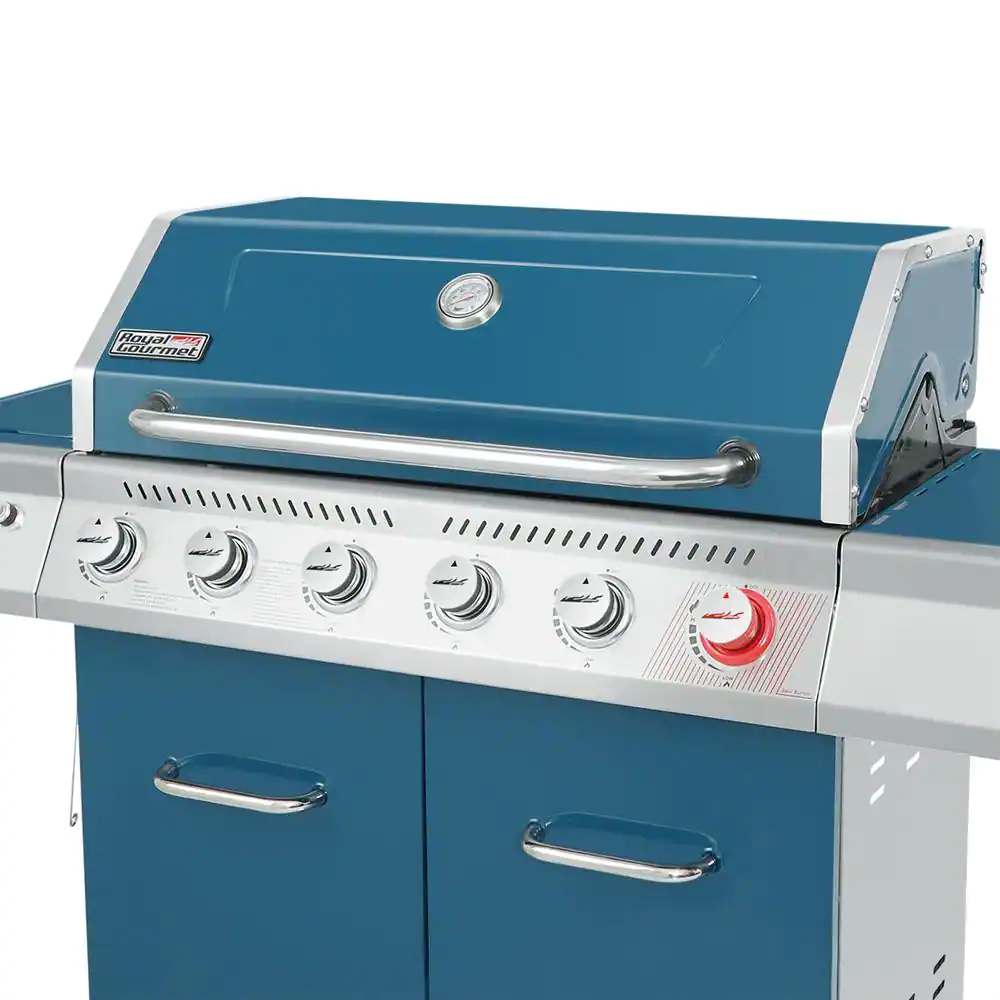 Royal Gourmet 6-Burner Propane Gas Grill in Blue with Sear Burner and Side Burner
