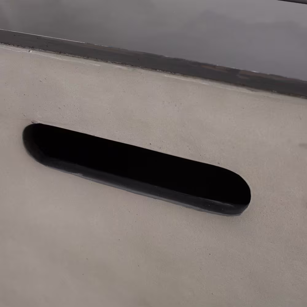 Noble House Adios 19.50 in. x 28.50 in. Square Concrete Propane Fire Pit in Light Grey