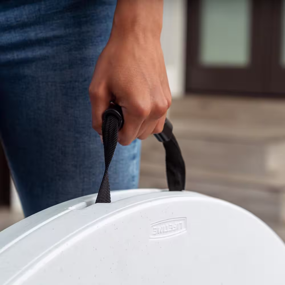 Lifetime 48 in. White Plastic Fold-in-Half Folding Card Table