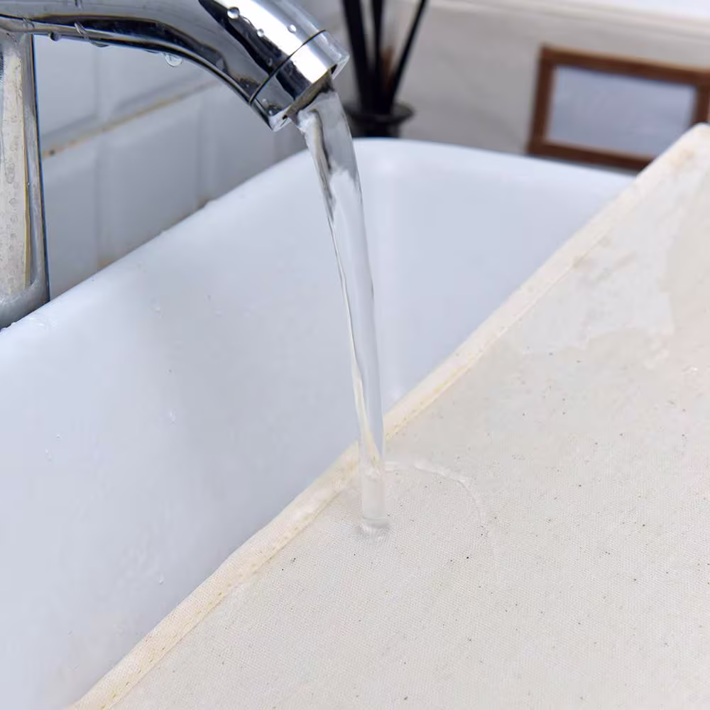 None 35 Qt. Fabric Storage Bin with Lid in Ivory (3-Pack)