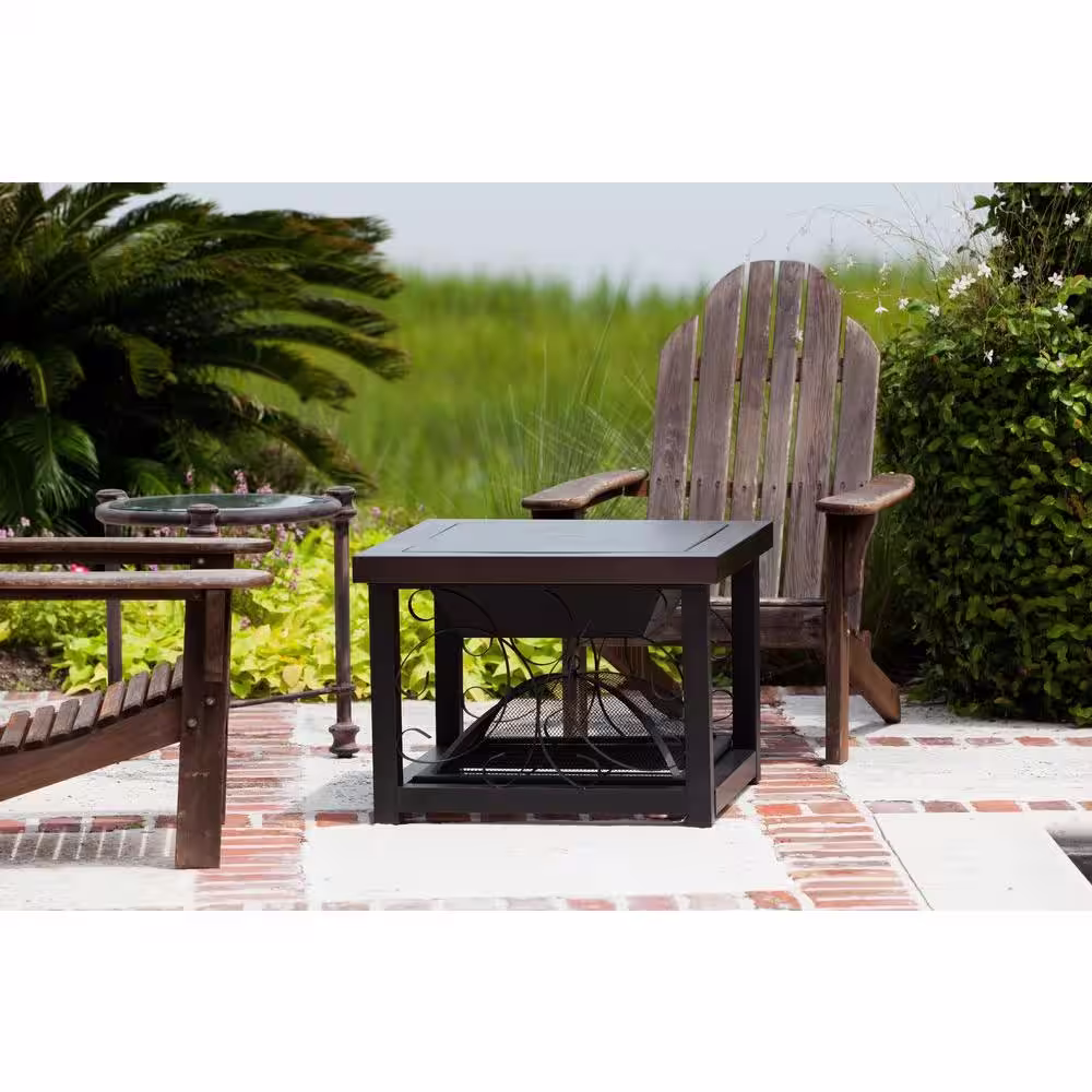 Fire Sense Hammer Tone Bronze Cocktail Table Fire Pit