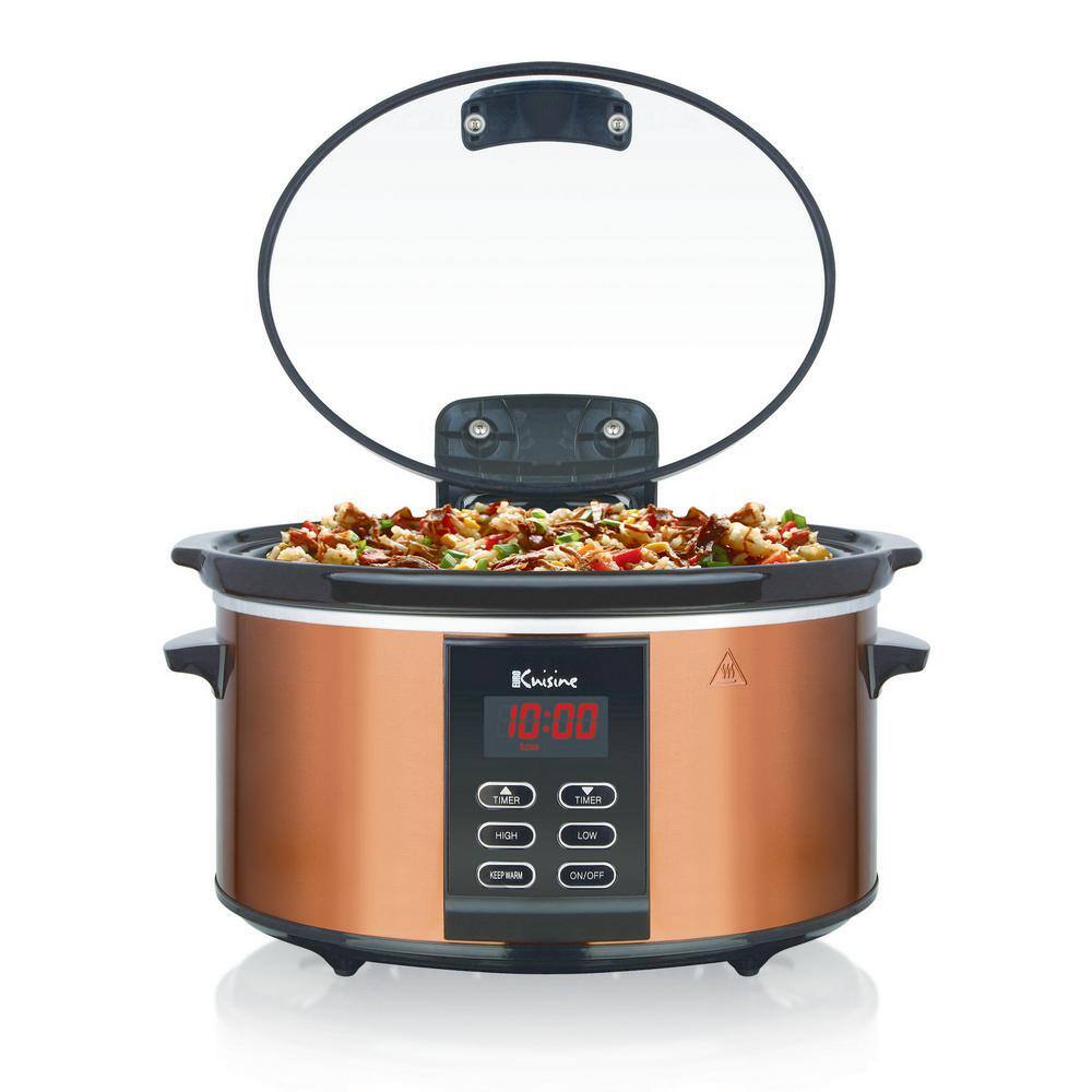 Euro Cuisine 6 Qt. Copper Electric Digital Slow Cooker