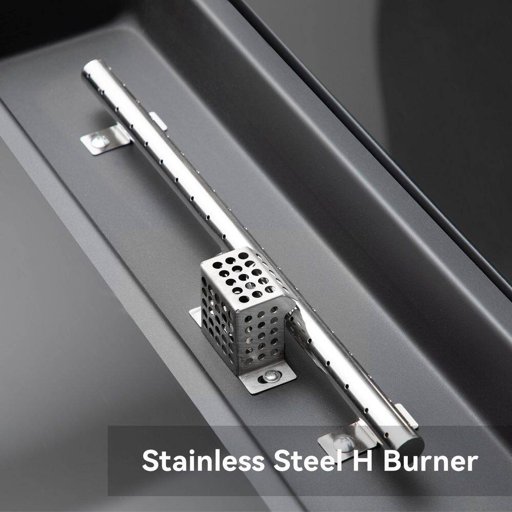 None Modern Black Rectangle Shape Wicker Fire Pit Table with Lid