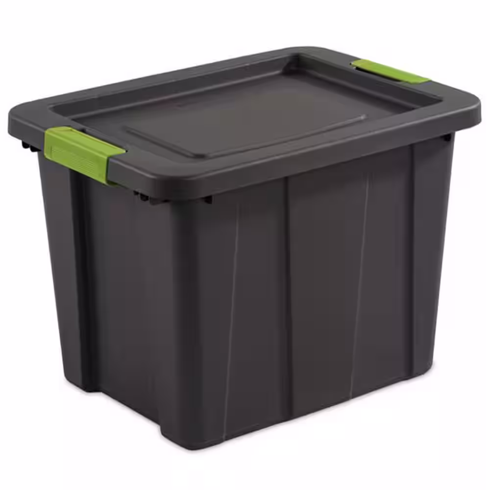 Sterilite Tuff1 Latching 18 Gal. Plastic Storage Tote Container and Lid (6-Pack)