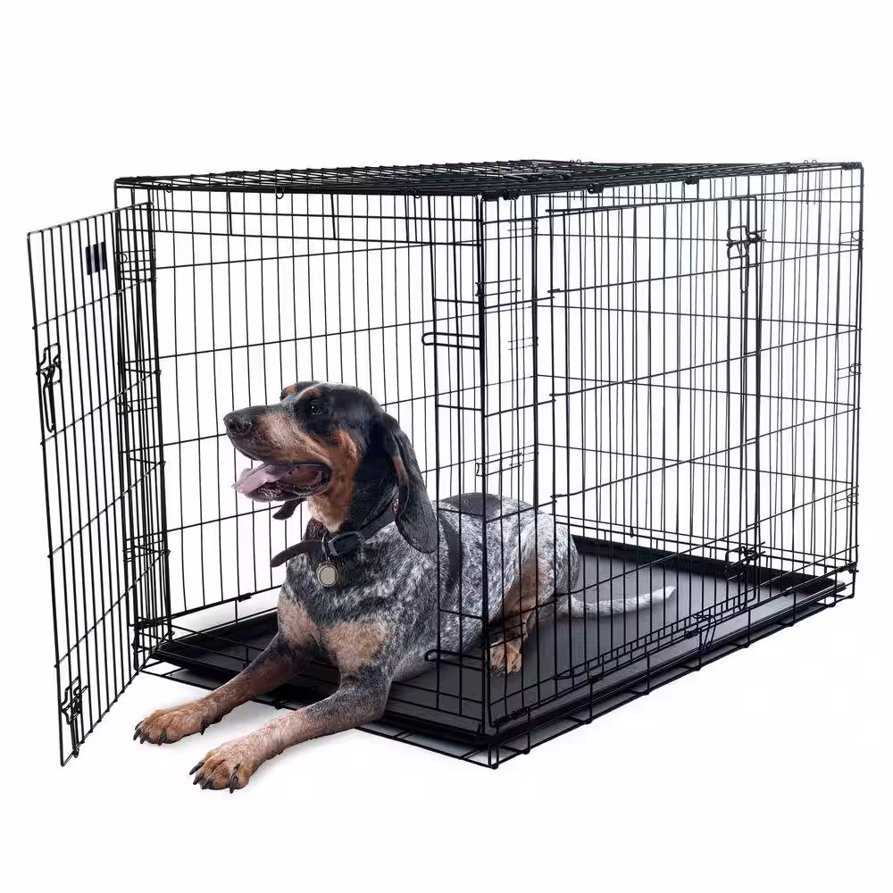 Petmaker 42 in. x 28 in. Foldable Dog Crate Cage with 2 Door