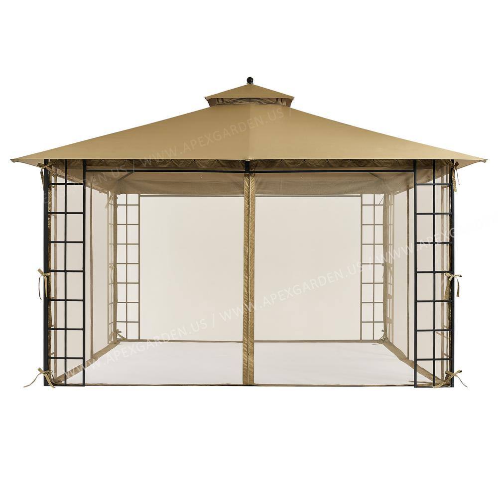 APEX GARDEN Melody II â?10 ft. x 12 ft. Gazebo with Mosquito Net