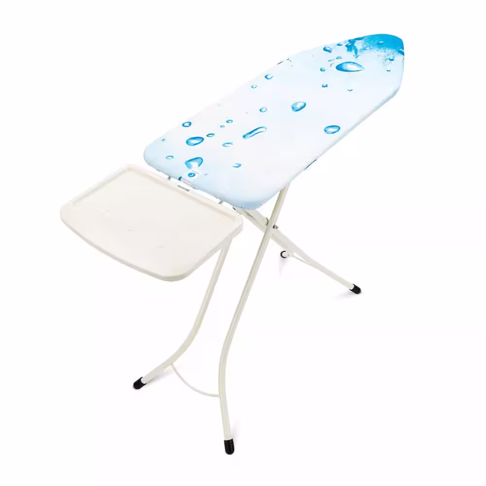 Brabantia Ironing Board C with Solid Steam Unit Holder, Ice Water Cover and White Frame