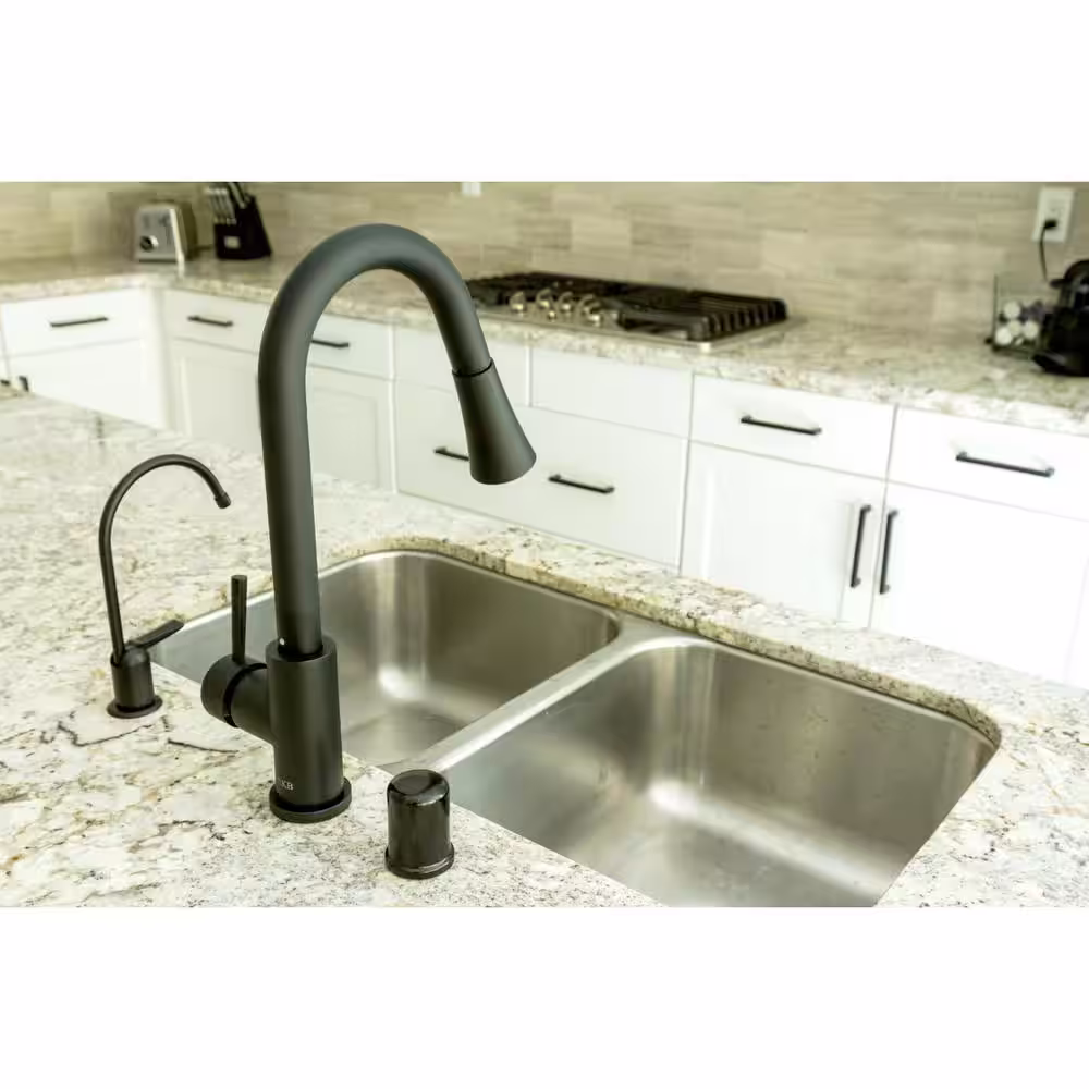 Kingston Brass Kitchen Air Gap, Matte Black