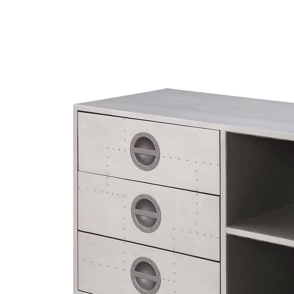 Acme Furniture Brancaster Aluminum File Cabinet with Drawers