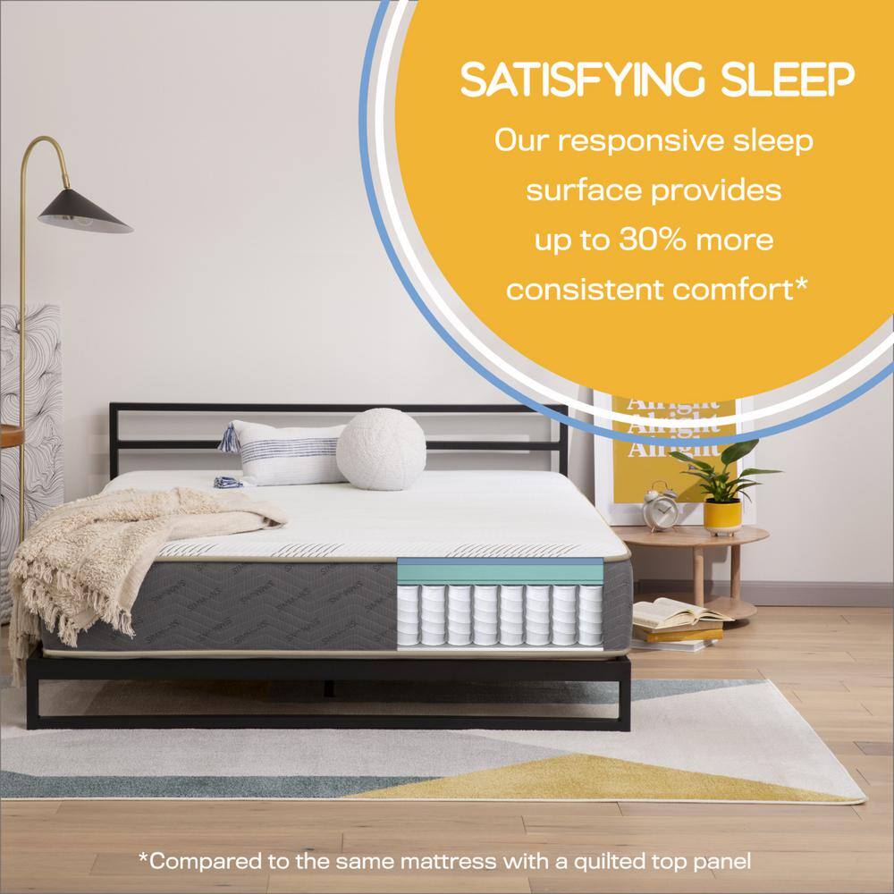 Simmons PeacefulSleep Hybrid Queen Firm 11 in. Mattress Set with 9 in. Box Spring