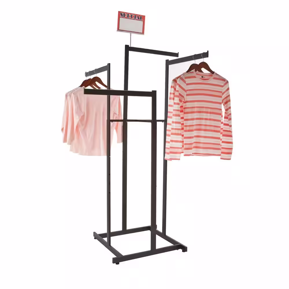 Econoco Black Steel Clothes Rack 44 in. W x 72 in. H