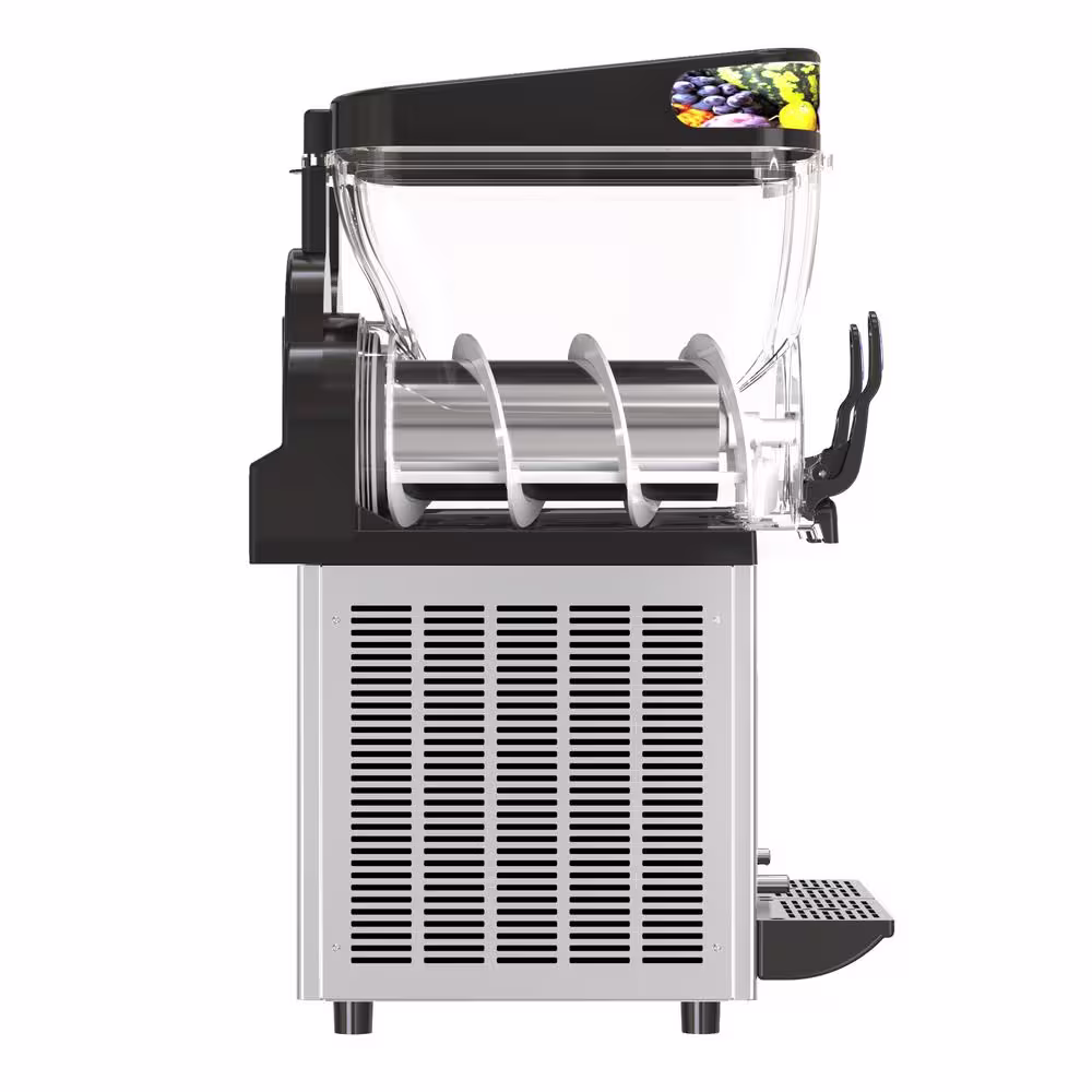 Phivve 1267 oz. Silver Commercial Slushy Machine 1450W 12L x 3 Tanks Frozen Drink Machine PC 3 Tank Snow Cone Machine