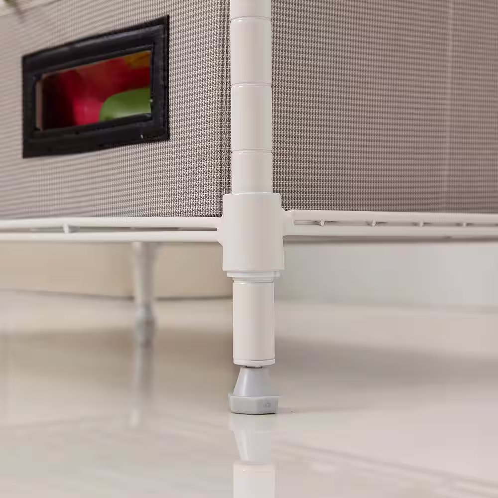 mzg 4 Tier White Powder Coating Wire Shelving Unit 12 in. x 18 in. x 39 in.