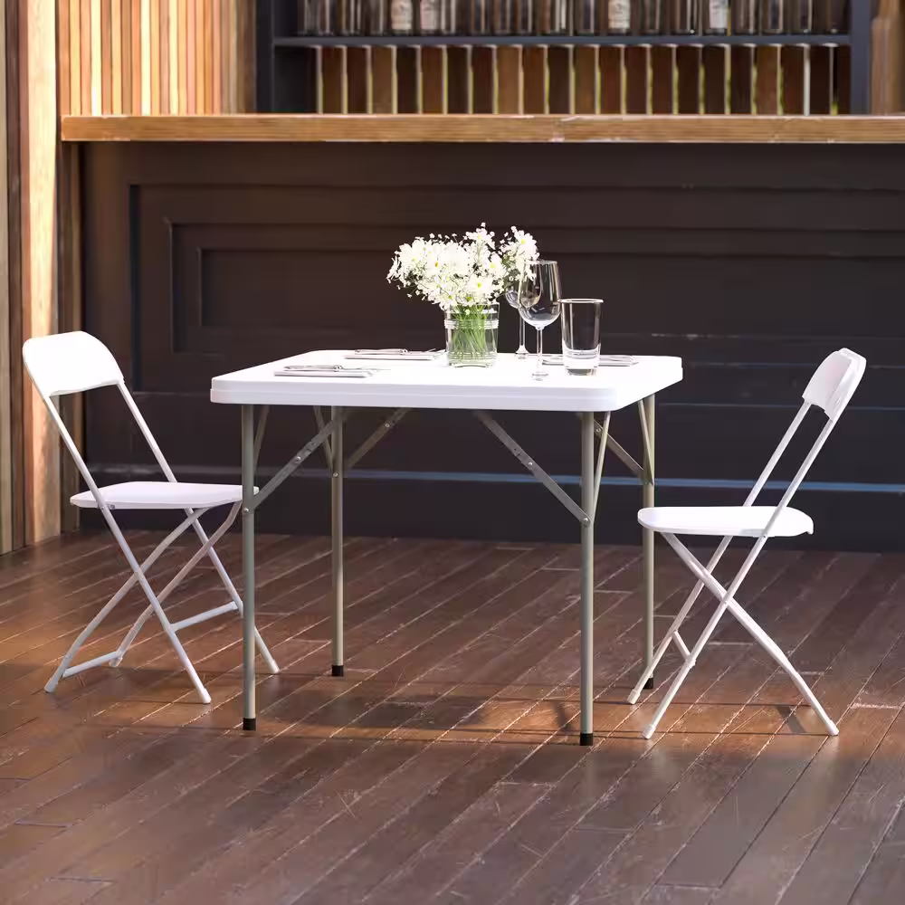 Carnegy Avenue Granite White Folding Table