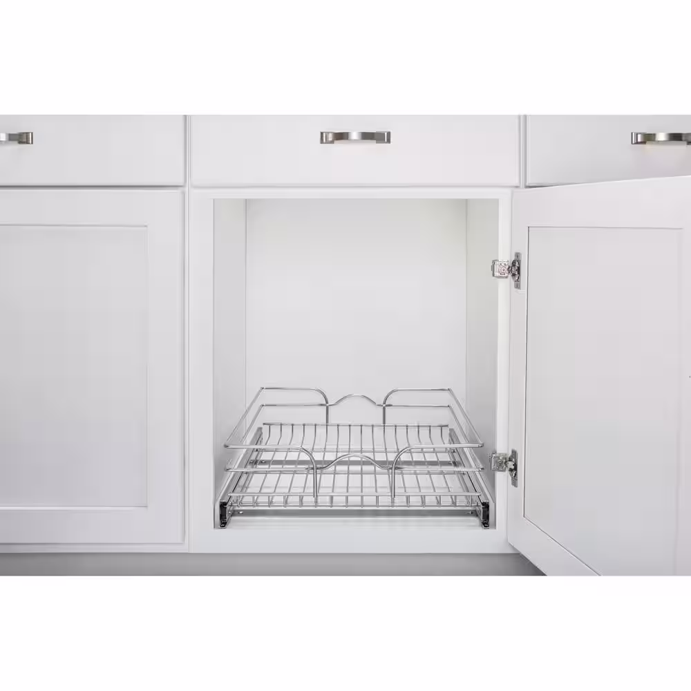 Rev-A-Shelf 15 in. x 20 in. Single Kitchen Cabinet Pull Out Wire Basket