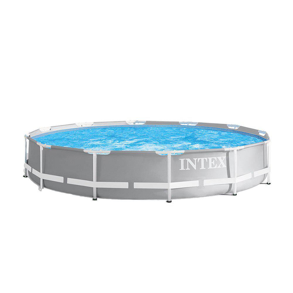 Intex 12 ft. Round 30 in. D Metal Frame Pool with 530 GPH Pool Cartridge Filter Pump