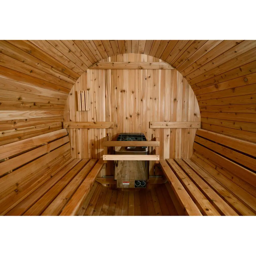 ALMOST HEAVEN SAUNAS Pinnacle Cedar 4-Person Electric Barrel Sauna