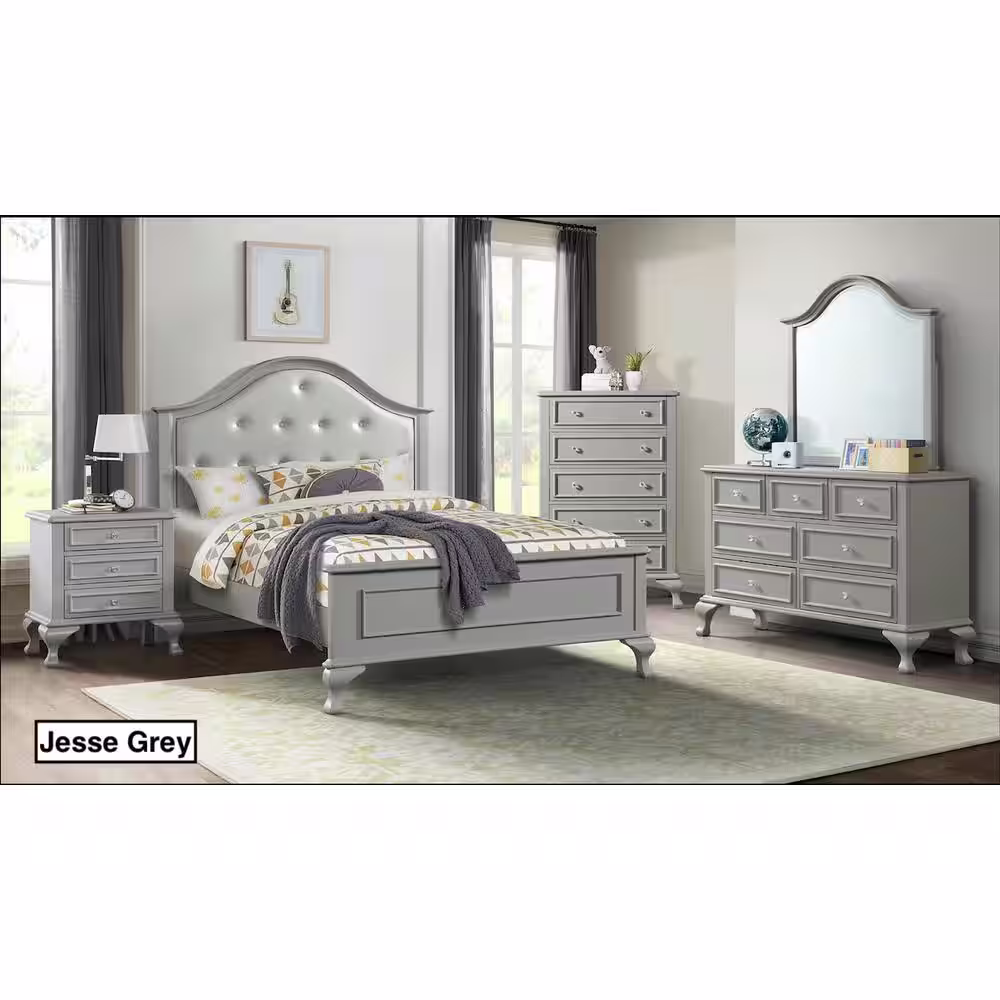 Picket House Furnishings Jenna White Desk with Hutch