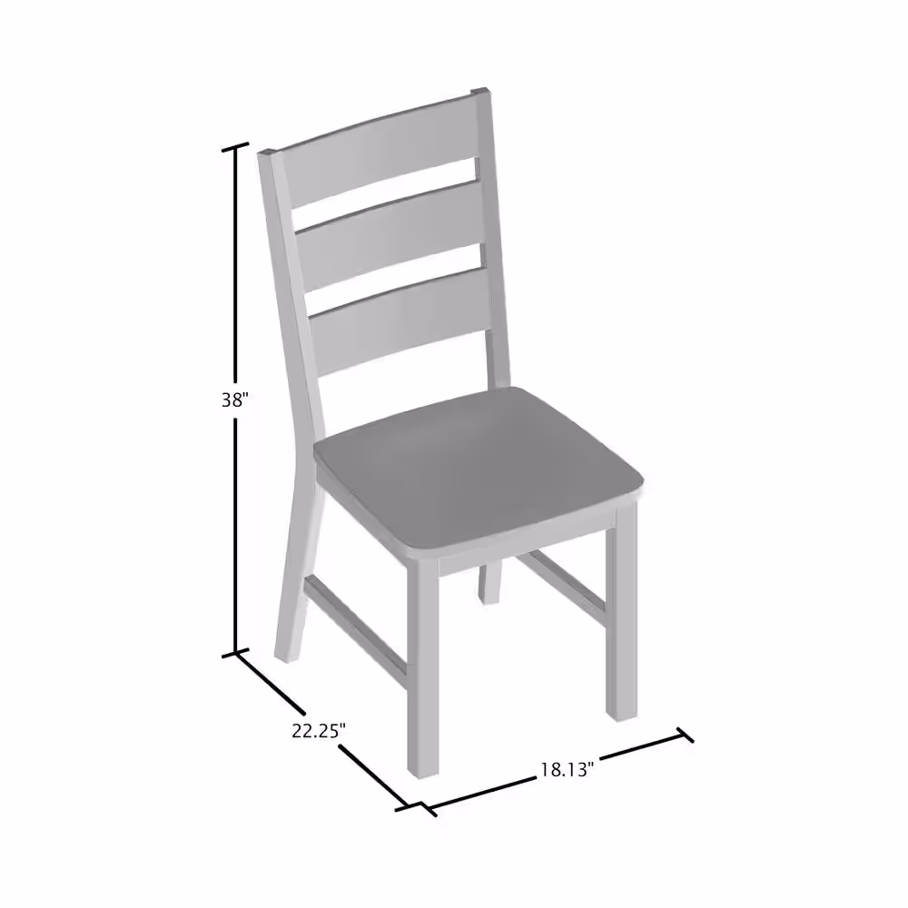 Furniture of America Jackson Walnut Wood Ladder Side Chairs (Set of 2)