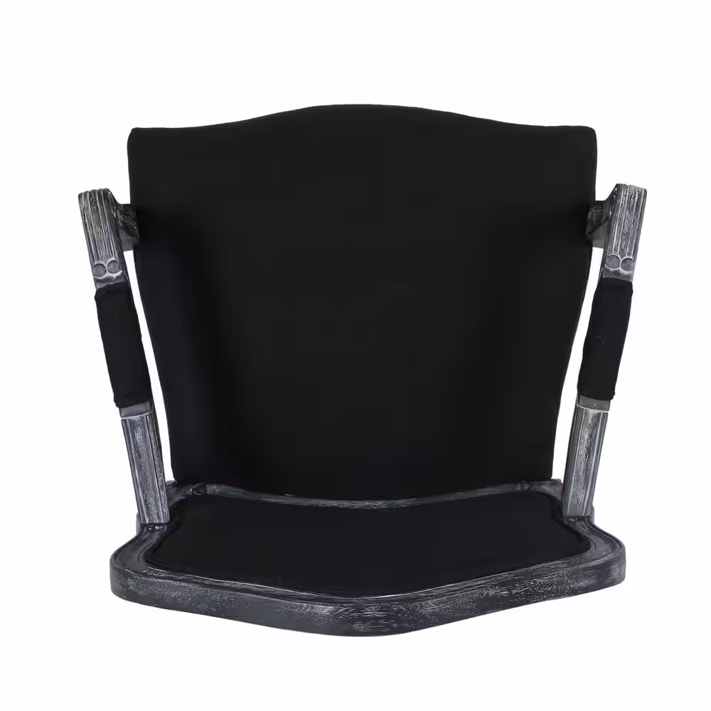 Noble House Joni Black and Gray Upholstered Dining Armchair (Set of 2)