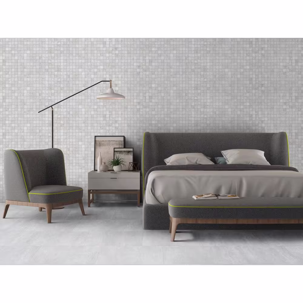 Home Decorators Collection Concrete Park 12 MIL x 12 in. W x 24 in. L Click Lock Waterproof Vinyl Tile Flooring (19.4 sqft/case)