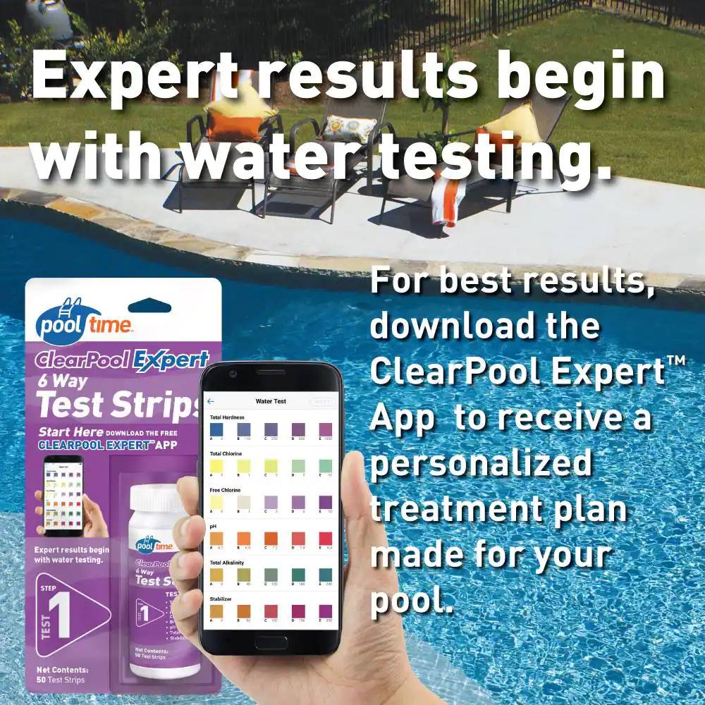 Pool Time Clear Pool Expert 6-Way Test Strips